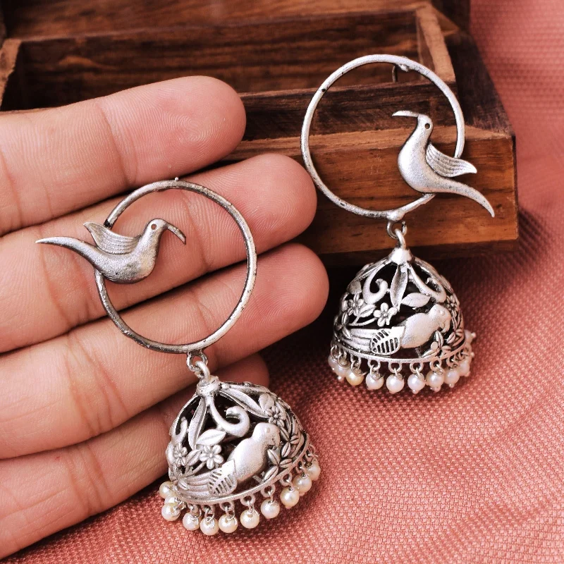 Best hoop earrings with snake chain details for a sleek and modern touch-Pihu Jhumka Earrings