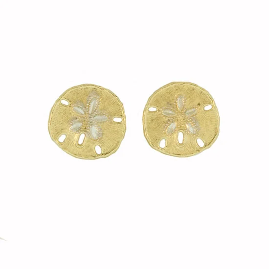 Hoop earrings with resin accents for a bold and colorful design-Sanddollar Earrings