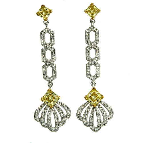 Best hoop earrings with vintage coins for a retro, antique-inspired style-Simulated Diamond Earrings