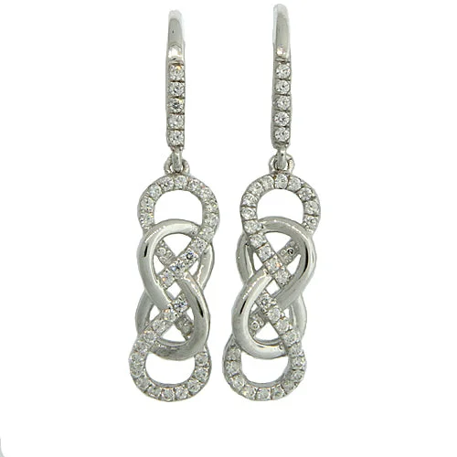 Hoop earrings with crescent moon shapes for a celestial and mystical appearance-Simulated Diamond Earrings