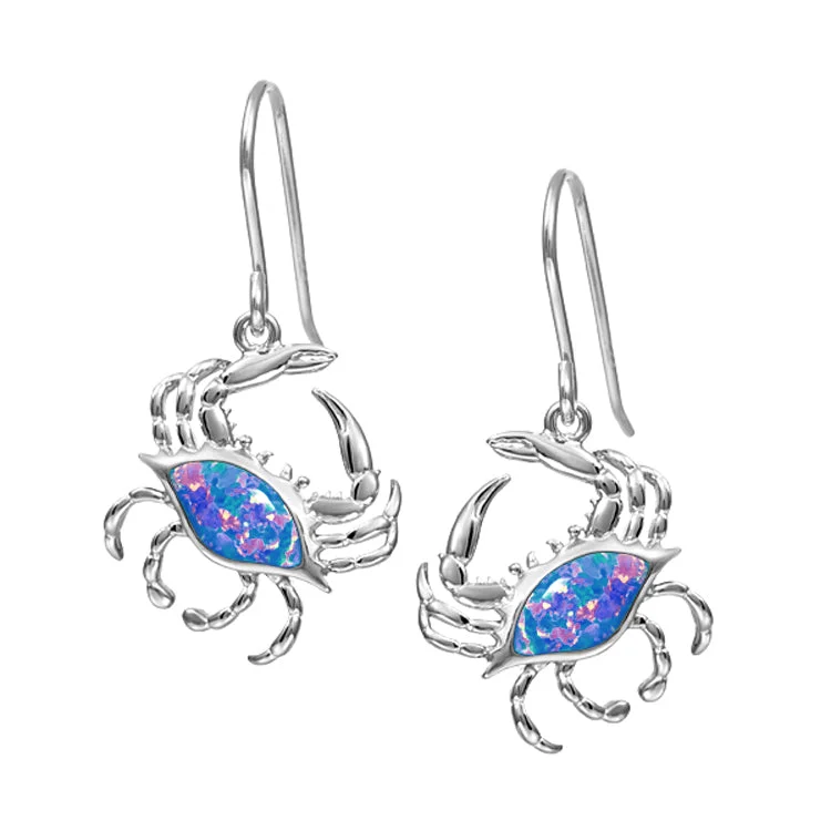 Hoop earrings with braided patterns for a detailed and textured finish-Sterling Crab Earrings