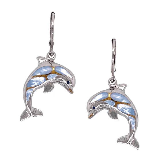 Hoop earrings with abstract shapes for an artistic and creative touch-Sterling Dolphin Earrings