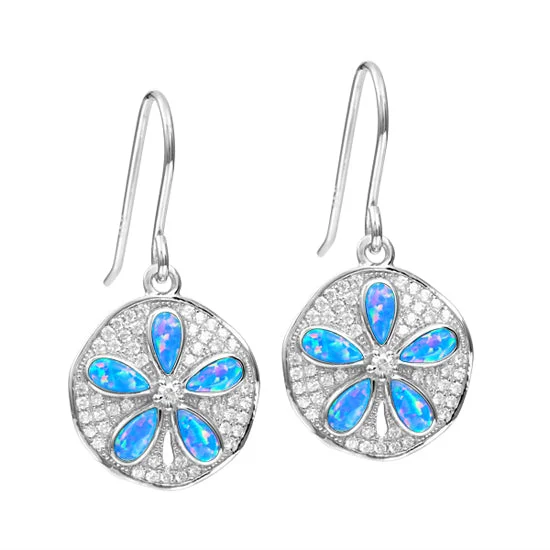 Best hoop earrings with detachable studs for a versatile and adjustable accessory-Sterling Opal Sanddollar Earrings