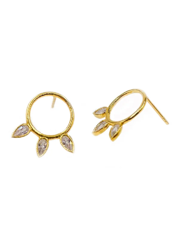 Best hoop earrings with rose gold for a romantic and warm aesthetic-Three Teardrops