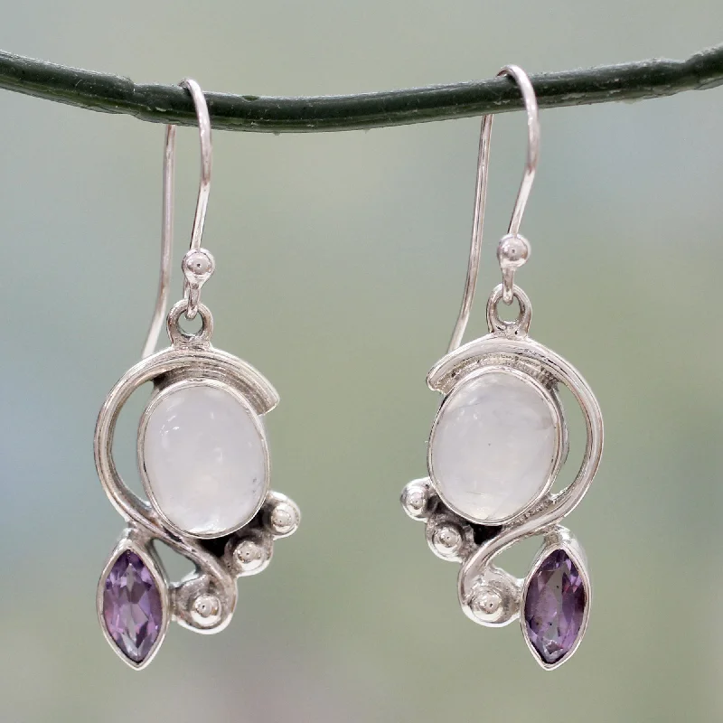 Best hoop earrings with snake-inspired designs for an edgy and fierce vibe-Yours Forever Rainbow Moonstone Earrings